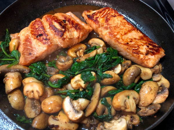 Baked Salmon with Mushrooms